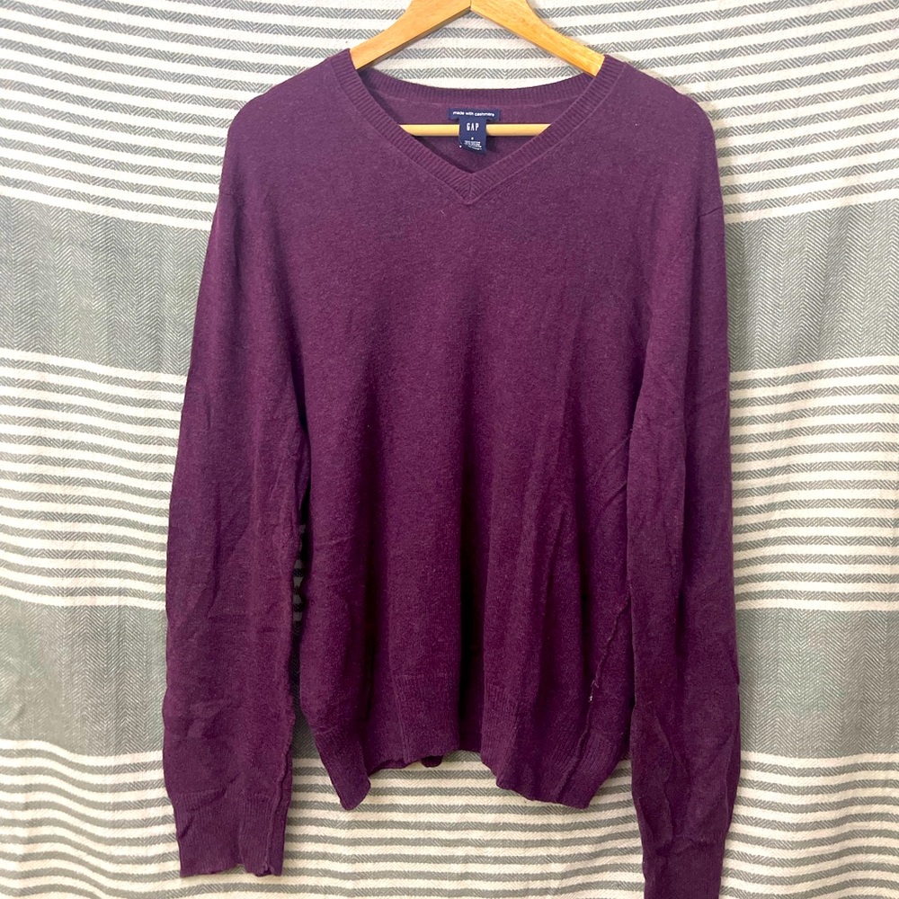 Gap Men’s‎ Burgundy Cotton/Cashmere Sweater Size S